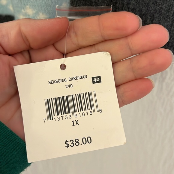 Women’s Holiday Cardigan. Size 1X. - Picture 6 of 6